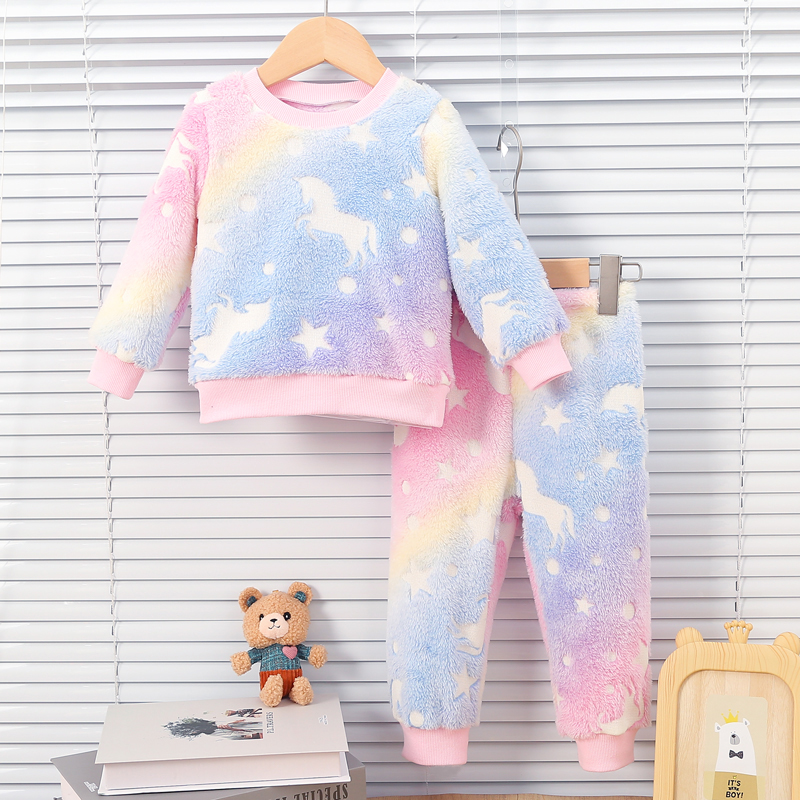 Baby Clothing Night - Цветная осенне-зимняя плюшевая ночная флуоресцентная домашняя