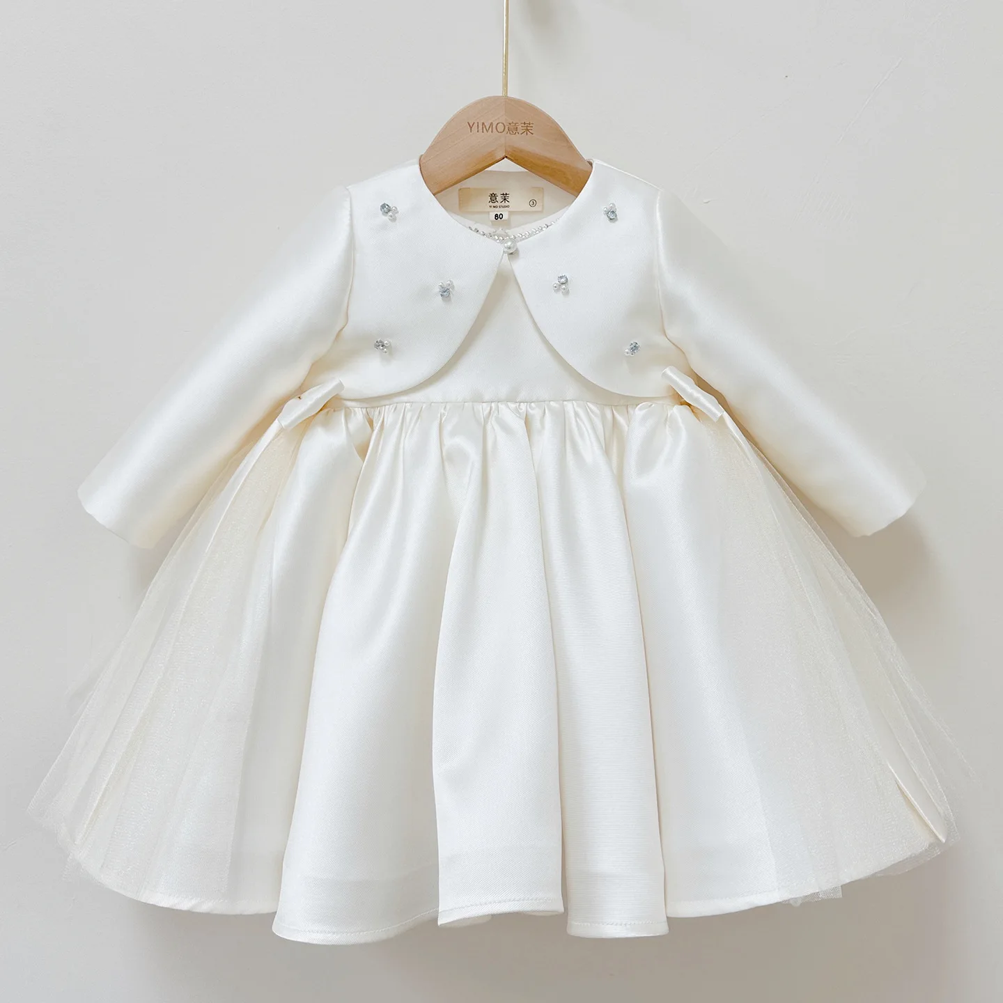 Baby Clothing High End - Платье принцессы для маленьких девочек, однотонное,