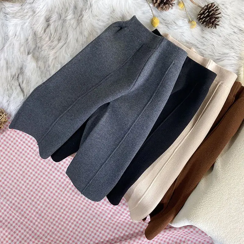 Baby Girl Clothing Zara - Осенне-зимние детские утепленные вязаные прямые брюки